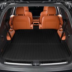 欧利莱理想L6L7L8L9专用全包围汽车脚垫单层双层原车原色皮仿羊绒后备箱 一体后备箱垫-理想黑